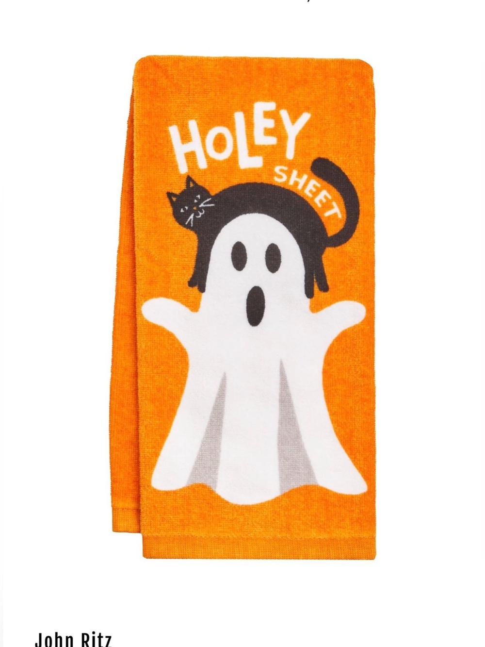 Orange 🐈‍⬛ “Holey Sheet”Ghost Cat Towel 👻